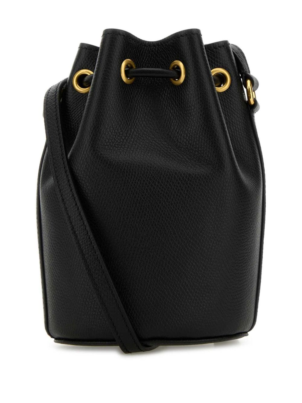 Valentino Garavani VLogo Signature Mini Leather Bucket Bag Black