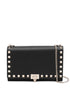 Valentino Garavani Rockstud Mini Silk & Nylon Clutch Bag Black