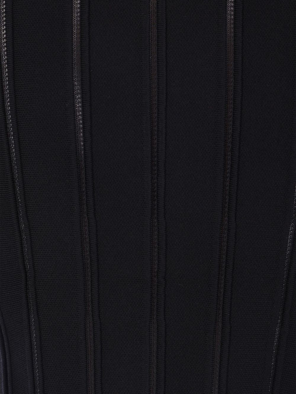 Elisabetta Franchi Ribbed-Knit Peplum Cardigan with Gold Buttons Black Black