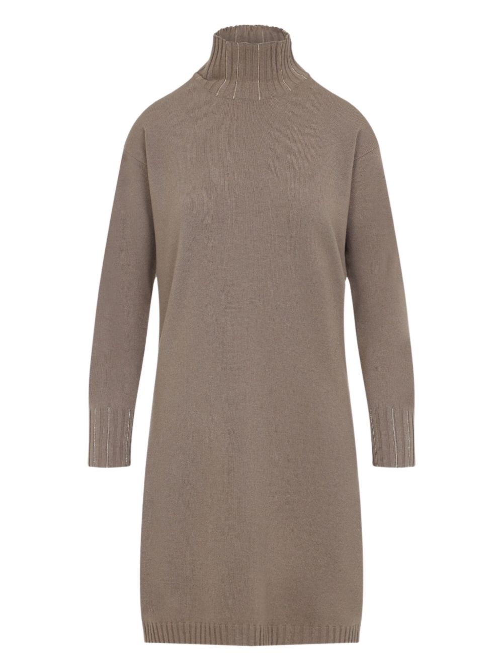 Fabiana Filippi Crystal-Embellished Wool Short Dress in Brown Brown
