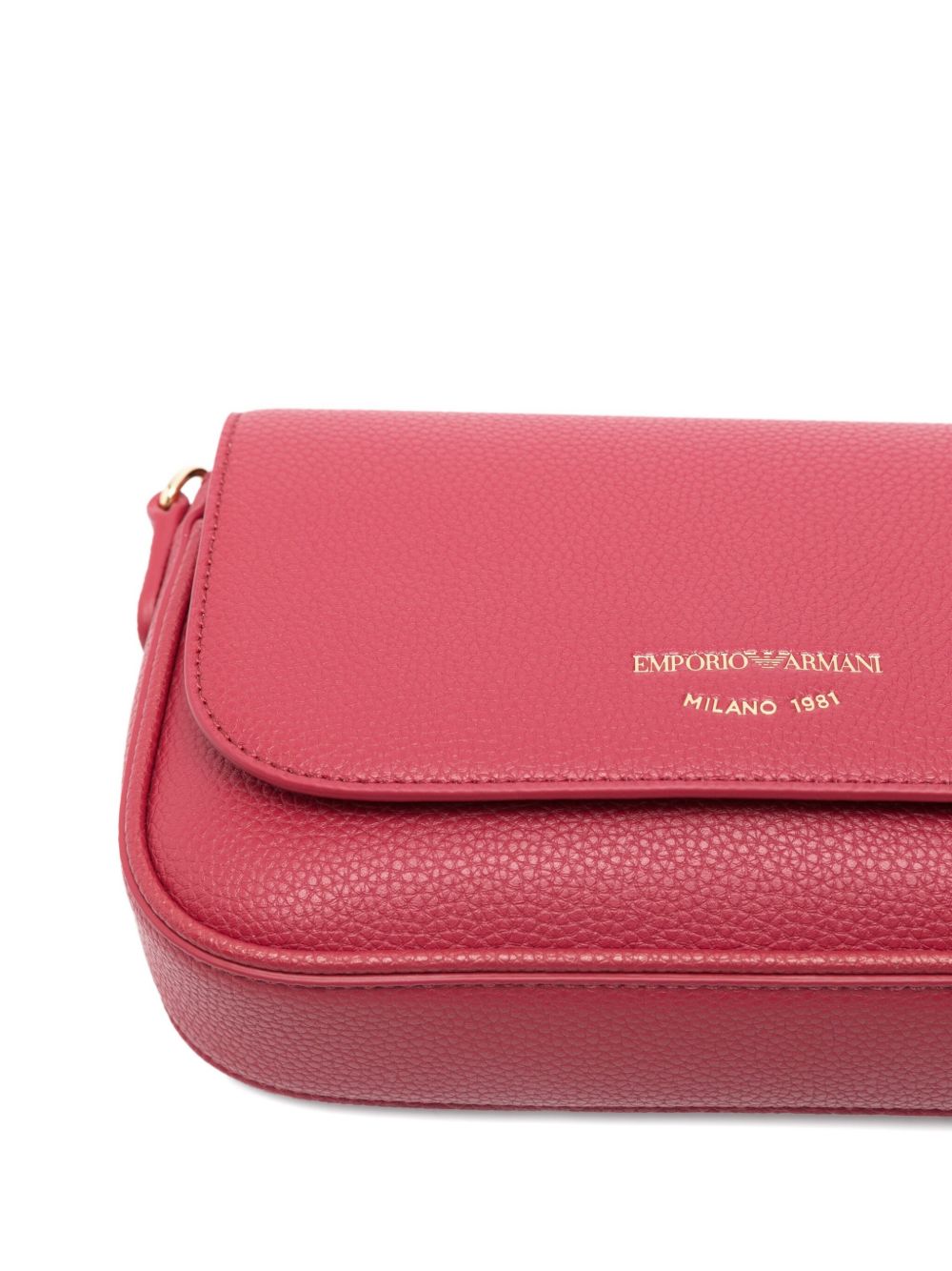 Emporio Armani Deer-Print Mini Shoulder Bag in Bordeaux