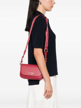 Emporio Armani Deer-Print Mini Shoulder Bag in Bordeaux