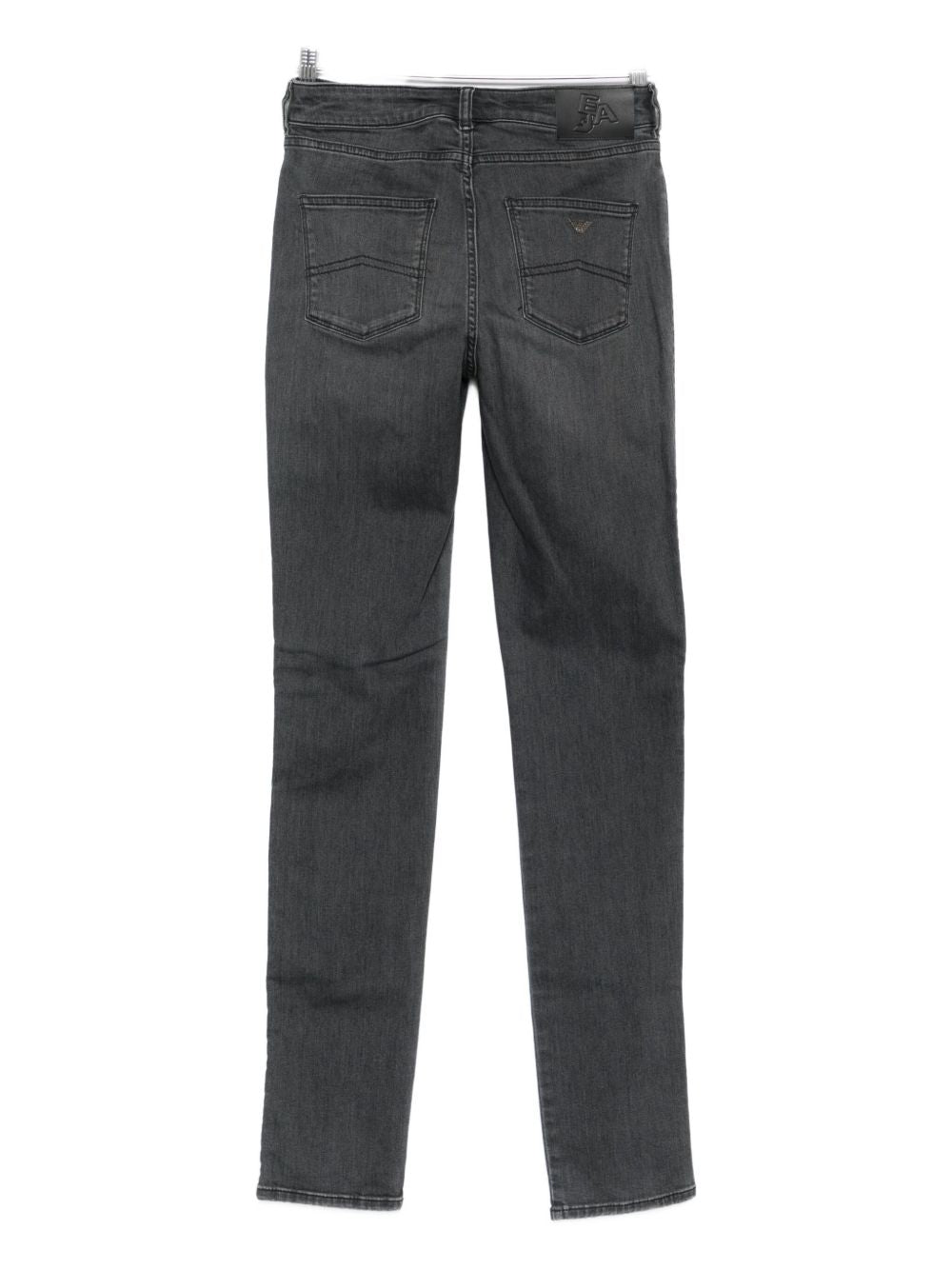 Emporio Armani Logo-Detail Straight-Leg Grey Jeans grey