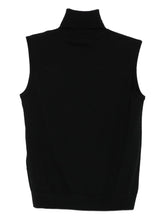 Emporio Armani Silk & Virgin Wool Turtleneck Top Black