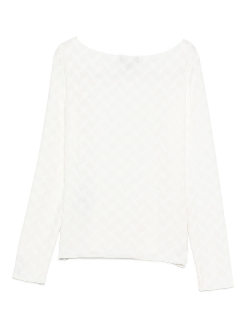 Emporio Armani Silk-Blend Boat-Neck Sweater White White
