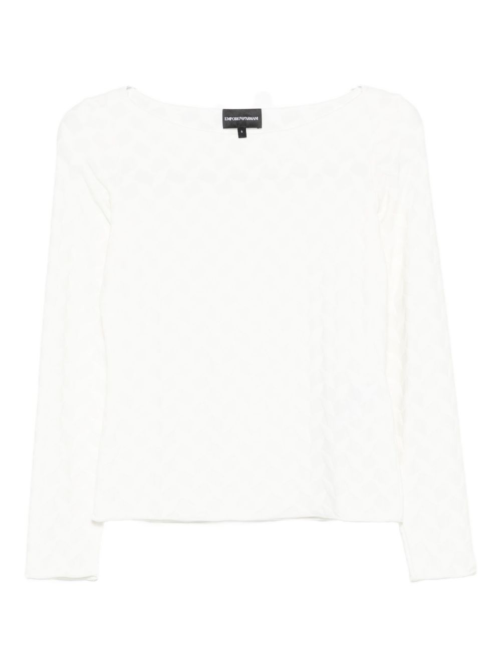 Emporio Armani Silk-Blend Boat-Neck Sweater White White