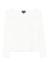 Emporio Armani Silk-Blend Boat-Neck Sweater White White