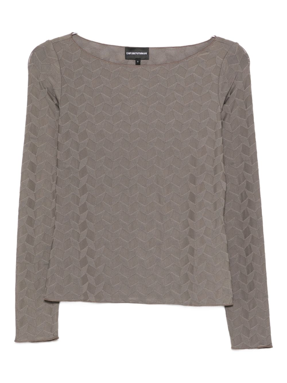 Emporio Armani Silk-Blend Boat-Neck Jumper Dove Grey