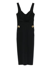 Elisabetta Franchi Sweetheart Neckline Sleeveless Mini Dress Black Black