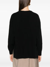 Fabiana Filippi Ribbed Wool V-Neck Sweater Black