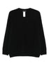 Fabiana Filippi Ribbed Wool V-Neck Sweater Black