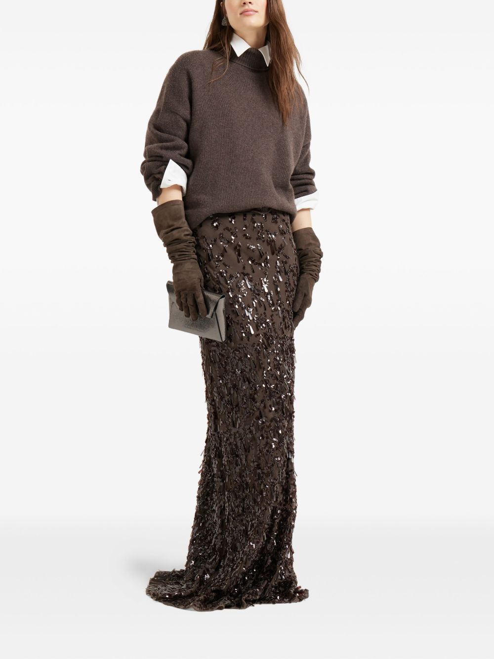 Brunello Cucinelli Cashmere Turtleneck Sweater Brown Brown