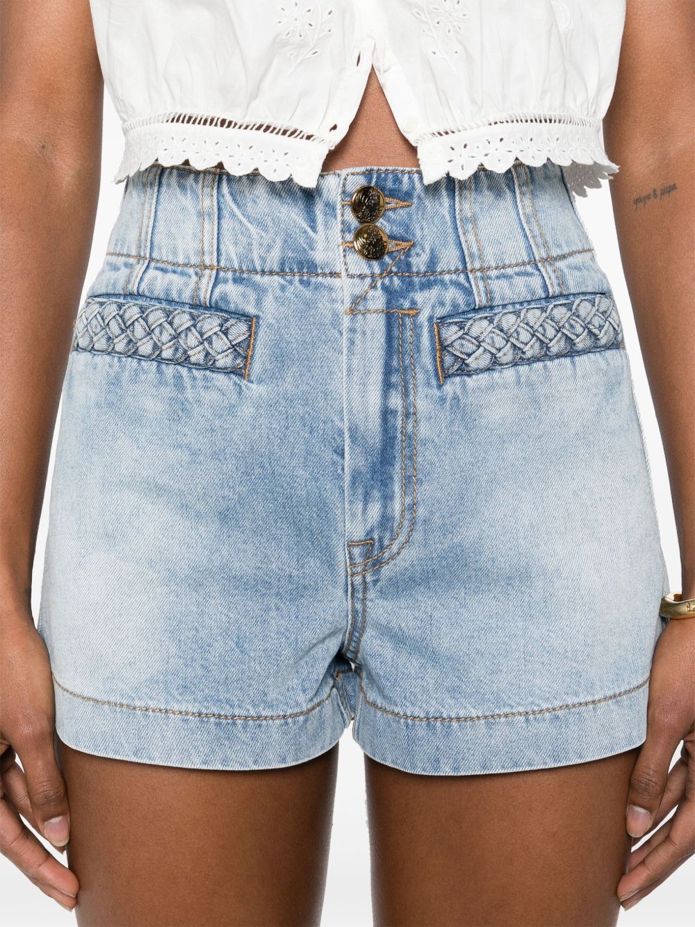 Zimmermann Lucky Denim Shorts in Clear Blue