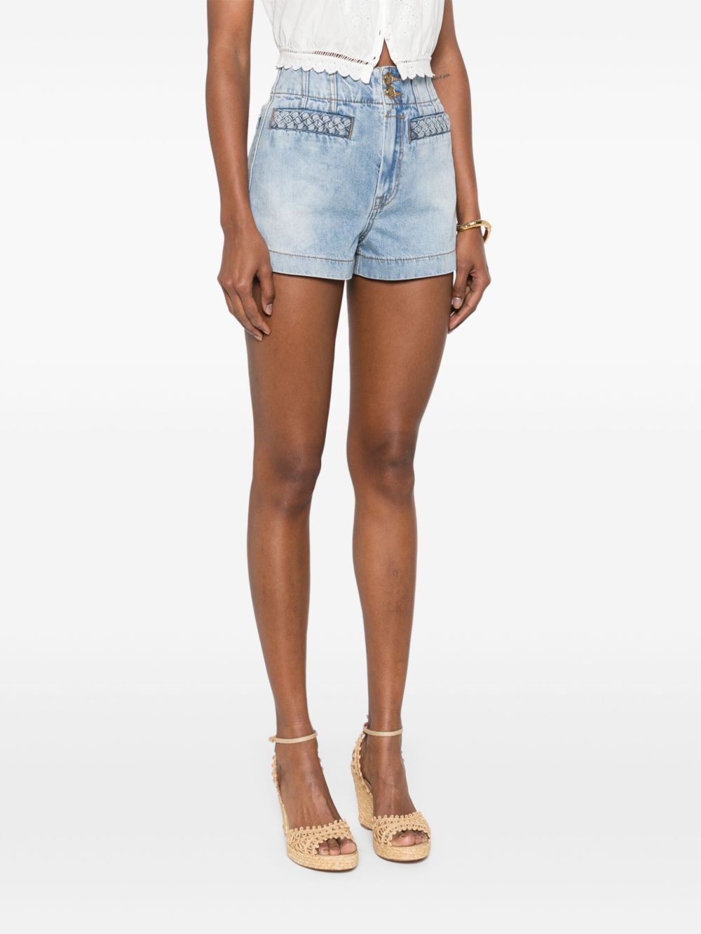 Zimmermann Lucky Denim Shorts in Clear Blue