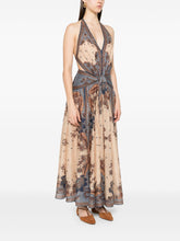 Zimmermann Ascension Printed Cotton Maxi Dress Blue