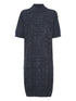Brunello Cucinelli Sequin-Embellished Crocodile Mohair-Blend Dress Blue