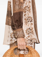 Zimmermann Lucky Printed Silk Shirt Brown