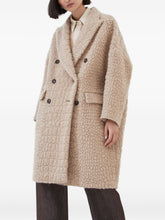 Brunello Cucinelli Double-Breasted Mohair and Wool Bouclé Coat Camel Camel