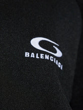 Balenciaga Logo-Print Zip-Up Cotton Sweatshirt Black