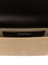 jacquemus the long bambino raffia-effect shoulder bag beige