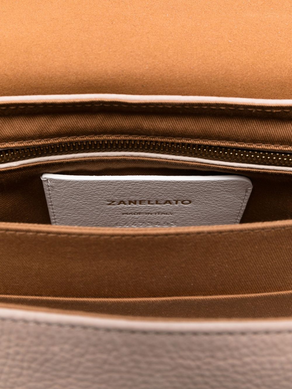 Zanellato Baby Postina Double-Clasp Studded Tote Bag Beige