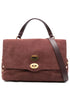 Zanellato Postina Jones Medium Suede Handbag Red