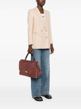 Zanellato Postina Jones Medium Suede Handbag Red