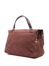 Zanellato Postina Jones Medium Suede Handbag Red