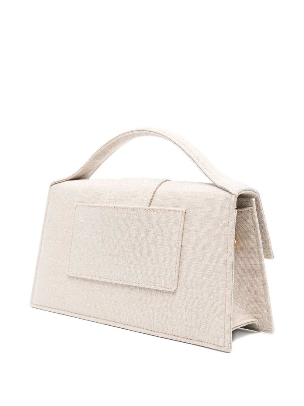 Jacquemus The Big Child Greige Leather Shoulder Bag with Flap Beige