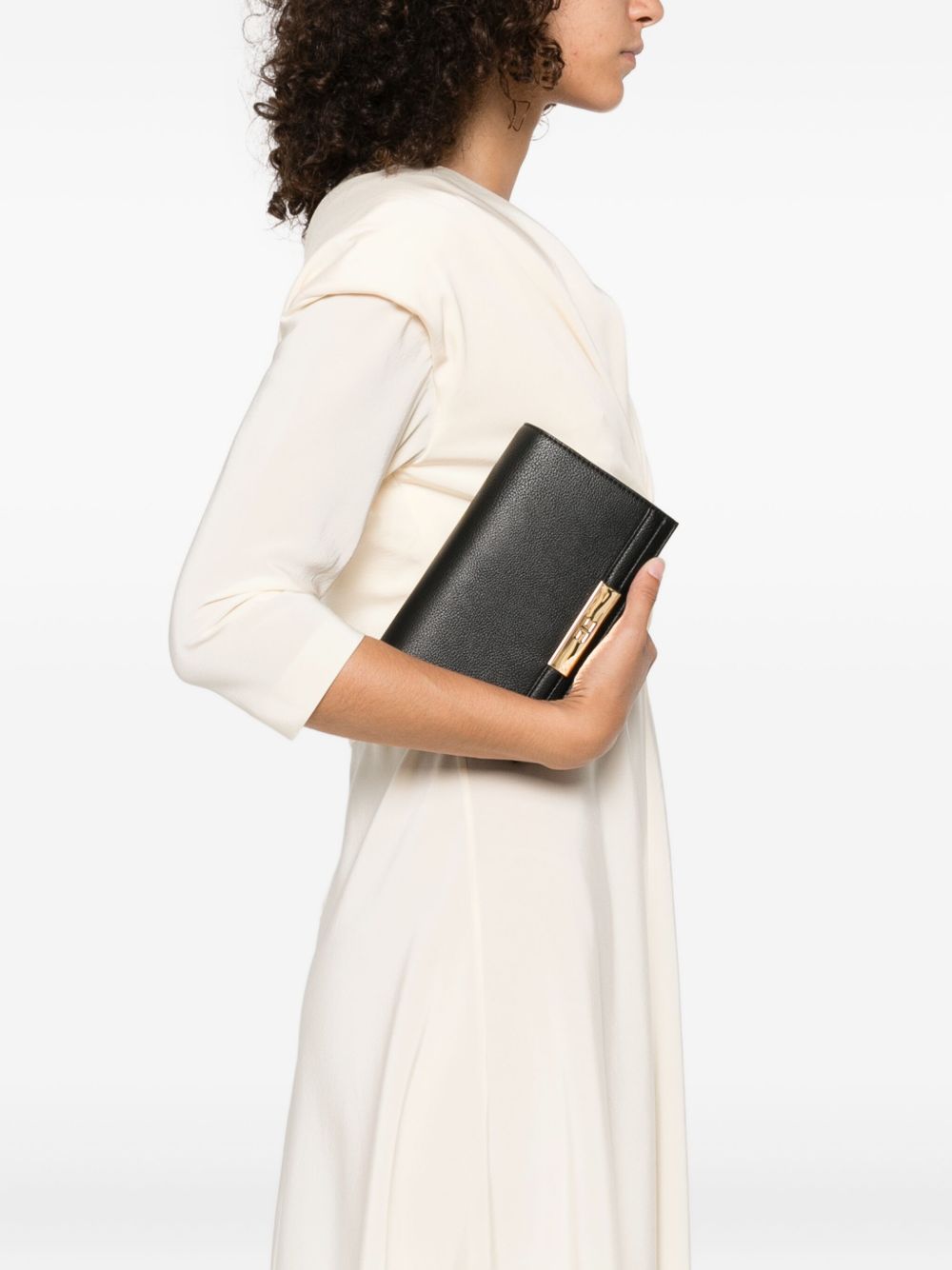 Elisabetta Franchi Shoulder Bag with Groumette Chain Black