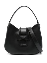 Emporio Armani Braided Leather Tote Bag Black
