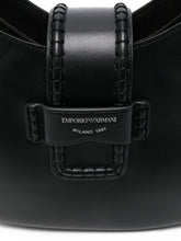 Emporio Armani Braided Leather Tote Bag Black