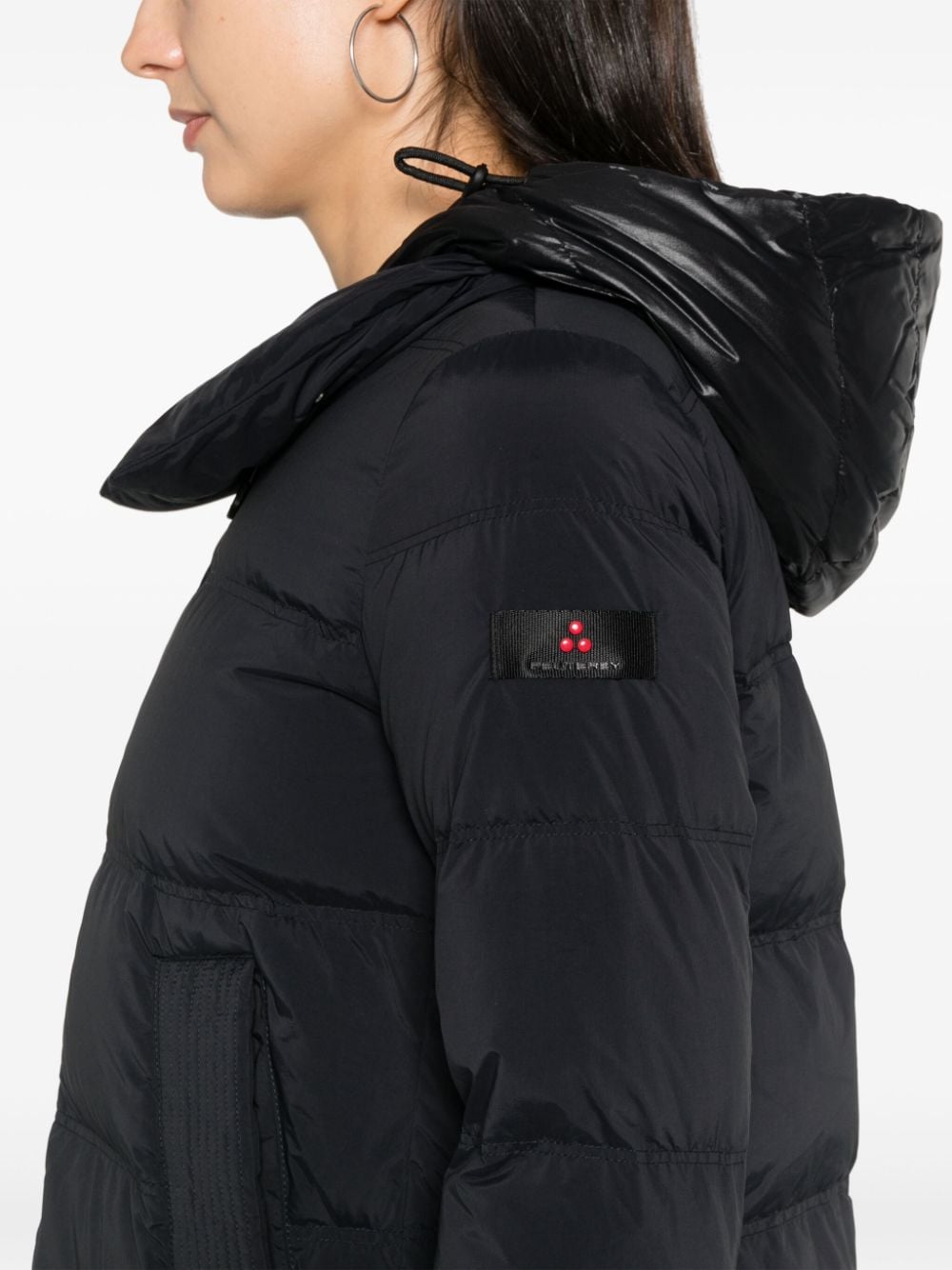 Peuterey Padded Water-Resistant Hooded Coat Black Black