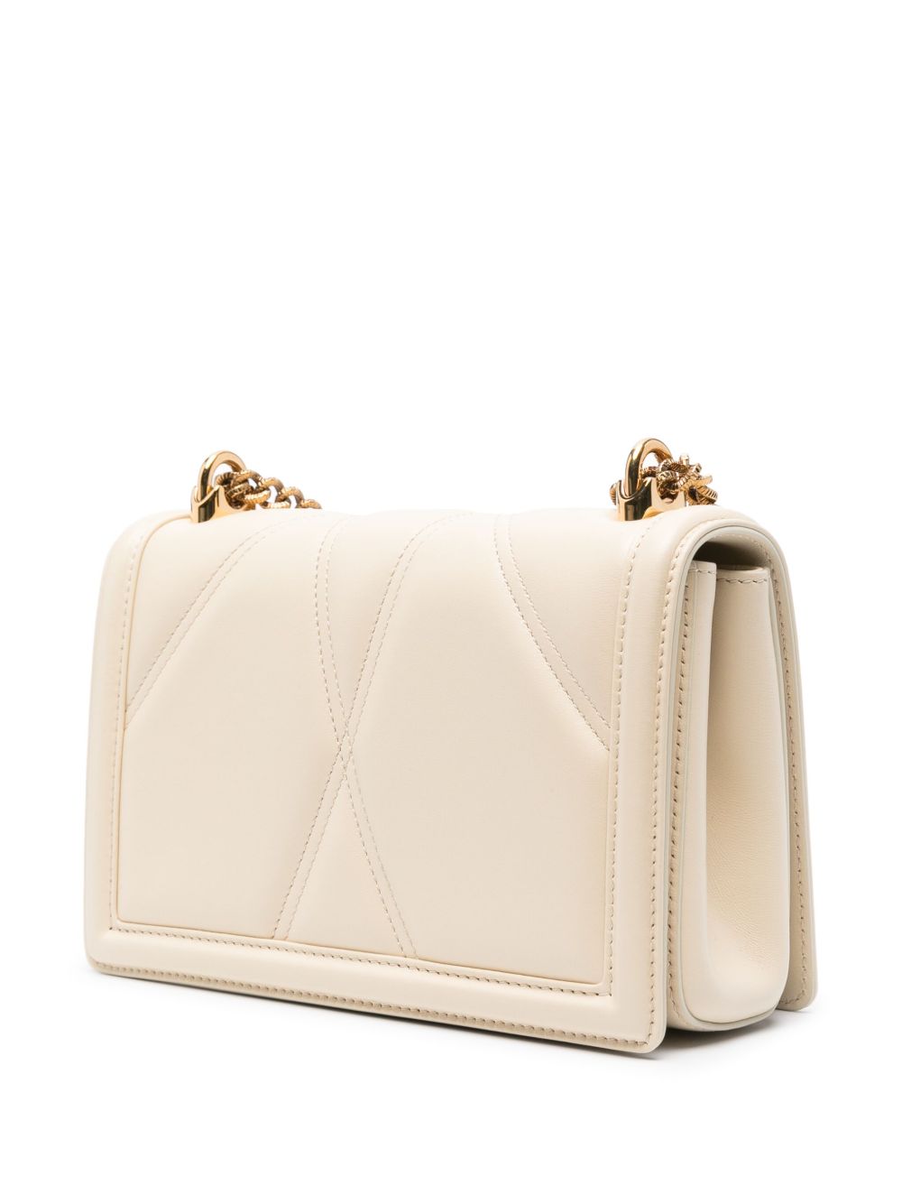 Dolce & Gabbana Devotion Medium Quilted Shoulder Bag Beige