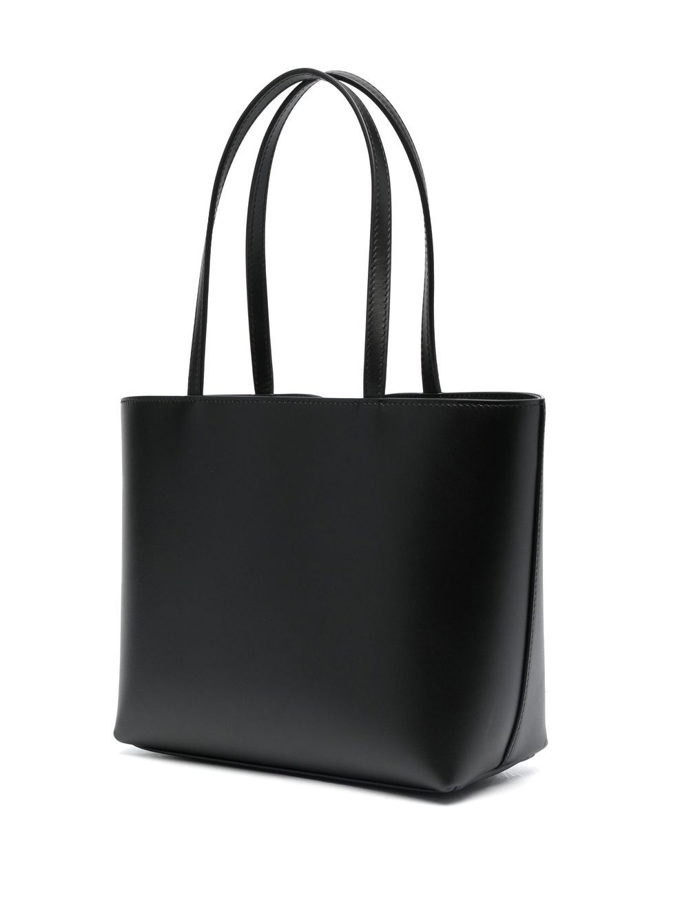 Dolce & Gabbana DG Logo Small Leather Shopping Bag Black