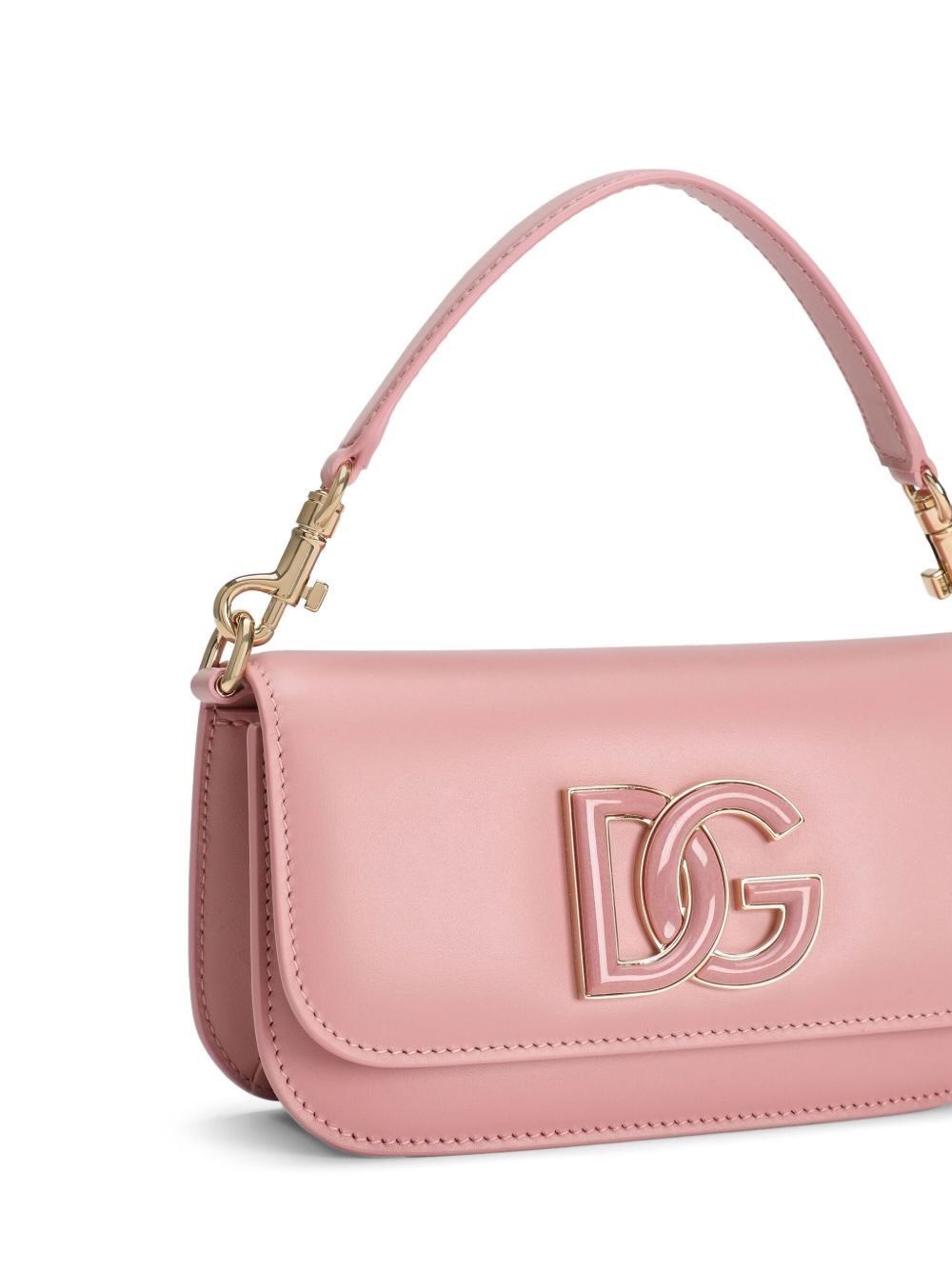Dolce & Gabbana 3.5 Pink Leather Crossbody Shoulder Bag Pink