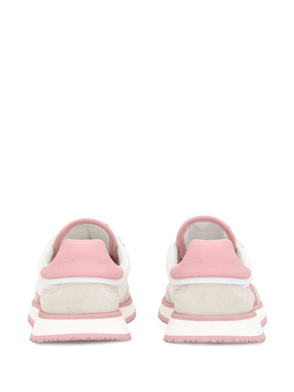 Dolce & Gabbana DG Cushion suede and leather sneakers pink