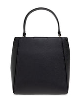 Tory Burch McGraw Small Grained Leather Bucket Bag Black