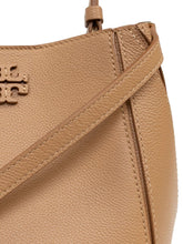 Tory Burch McGraw Small Grained Leather Bucket Bag Light Brown