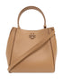 Tory Burch McGraw Small Grained Leather Bucket Bag Light Brown