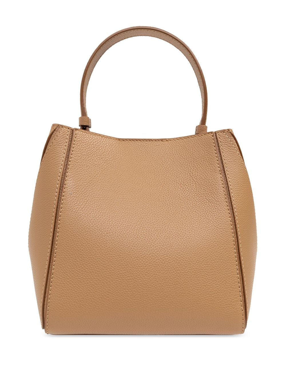 Tory Burch McGraw Small Grained Leather Bucket Bag Light Brown