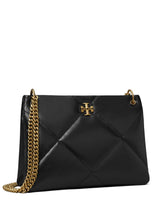 Tory Burch Kira Diamond Quilted Leather Shoulder Bag Black