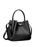 Tory Burch Romy Pebbled Calf Leather Bucket Bag Black