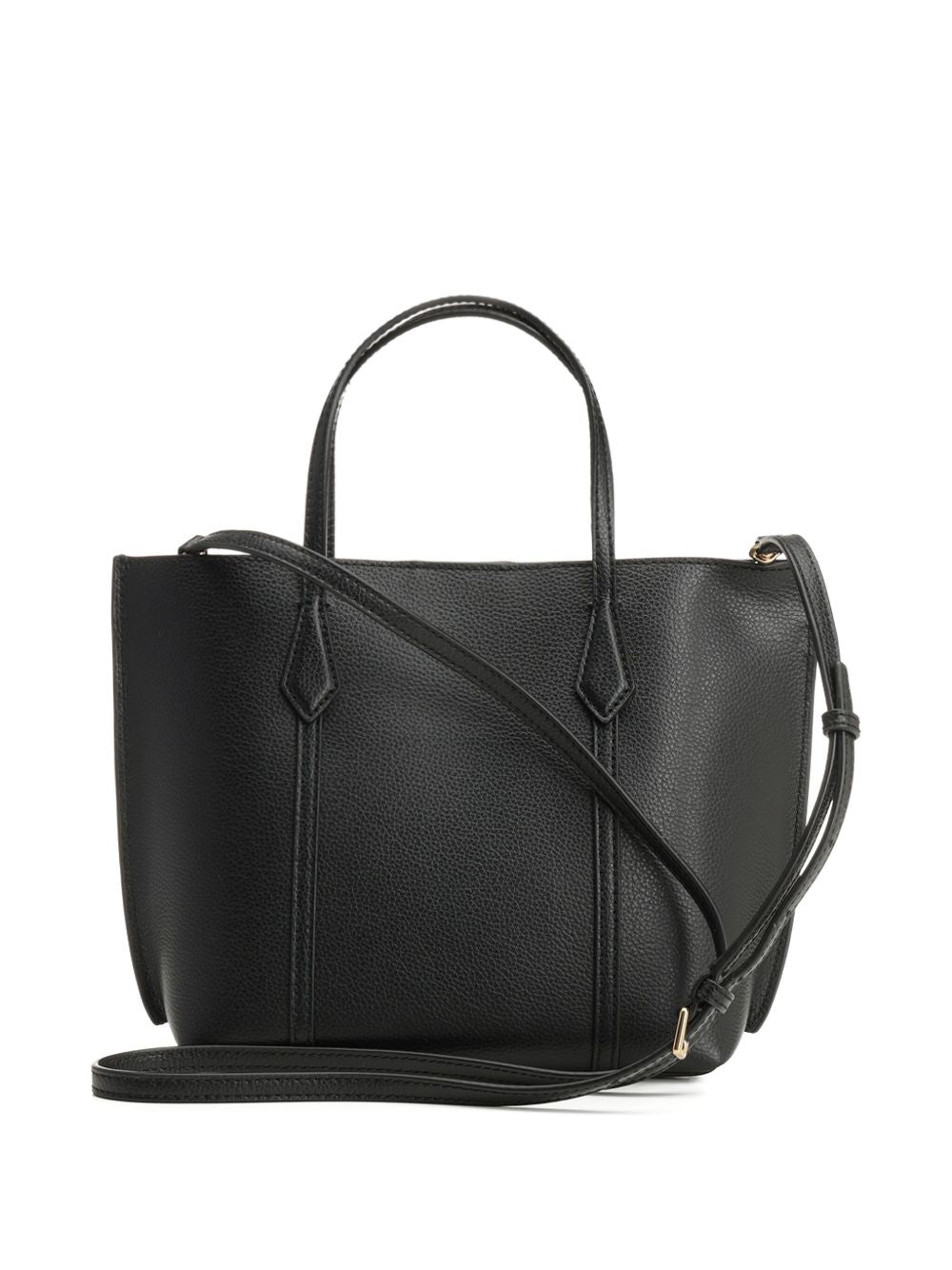 Tory Burch Shopping Perry Small Calf Leather Tote Bag Black