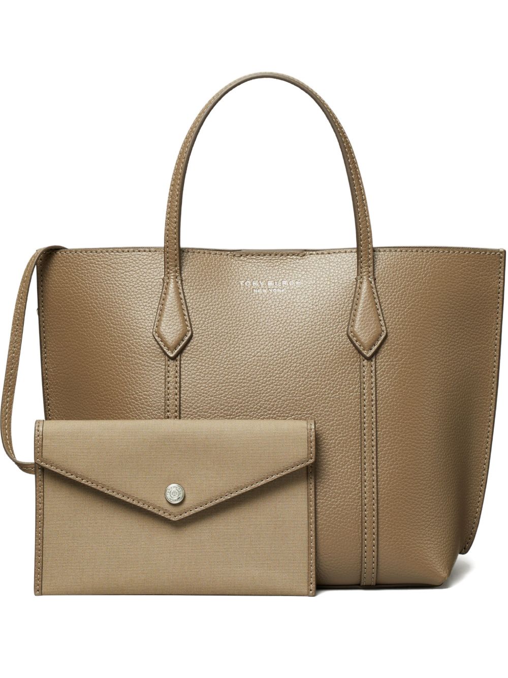 Tory Burch Perry Small Leather Tote Bag Light Brown