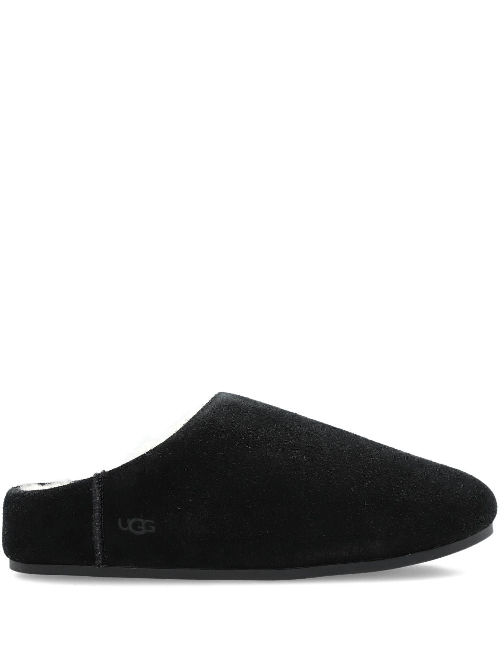 Ugg Australia Elea Sheepskin-Lined Suede Slide Sandals Black black