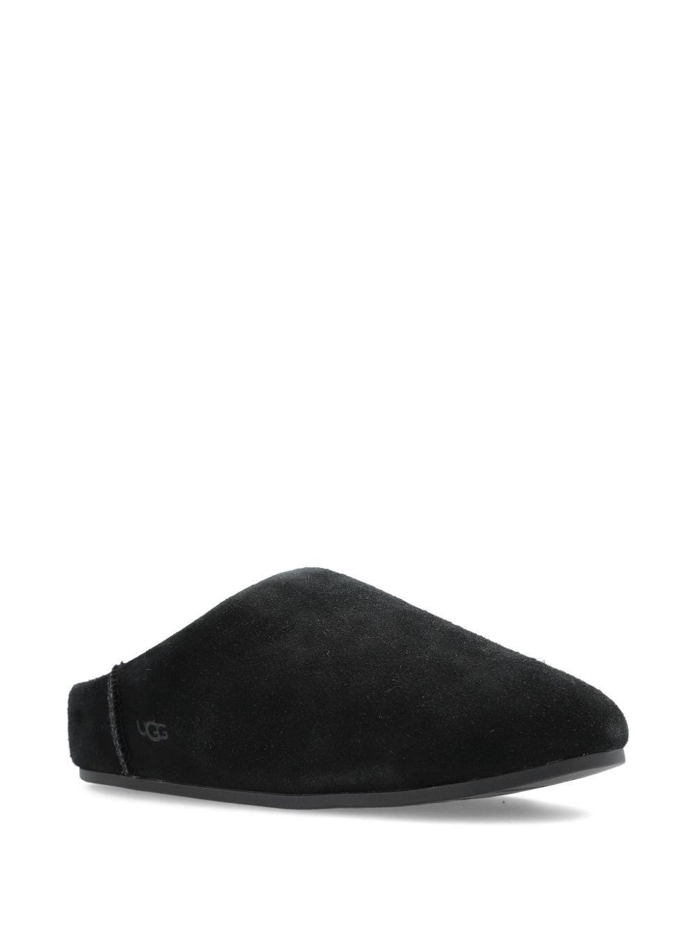 Ugg Australia Elea Sheepskin-Lined Suede Slide Slipper Black black