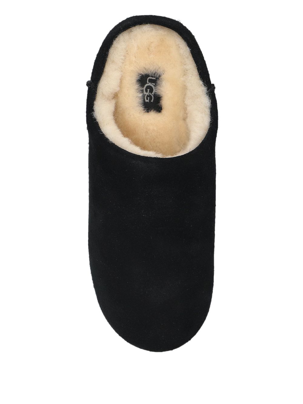 Ugg Australia Elea Sheepskin-Lined Suede Slide Slipper Black black