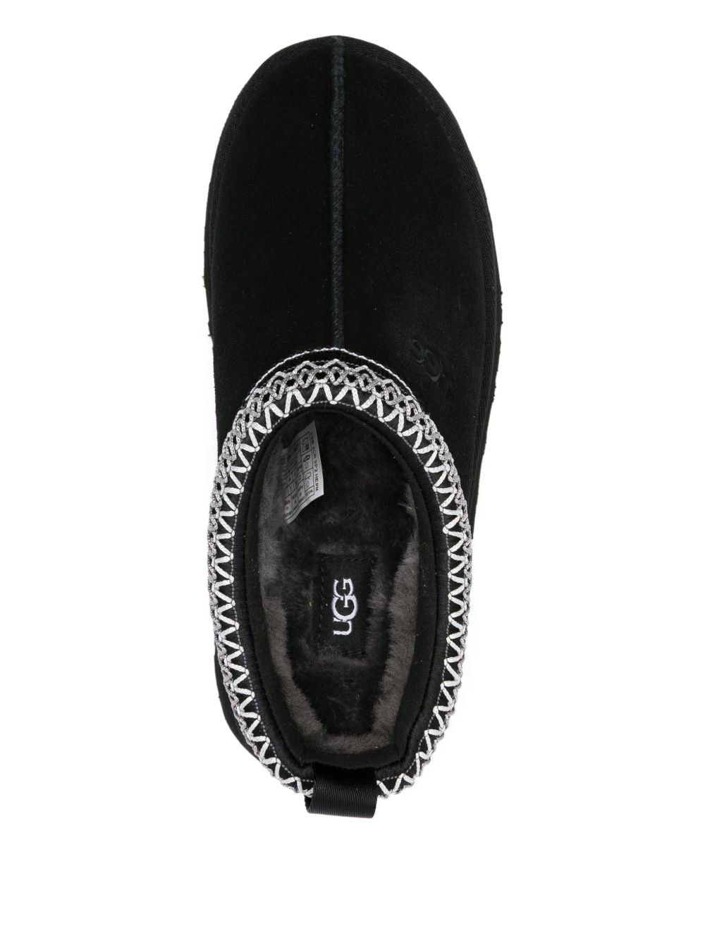 Ugg Australia Tazz II Black Leather and Textile Platform Sandals Black