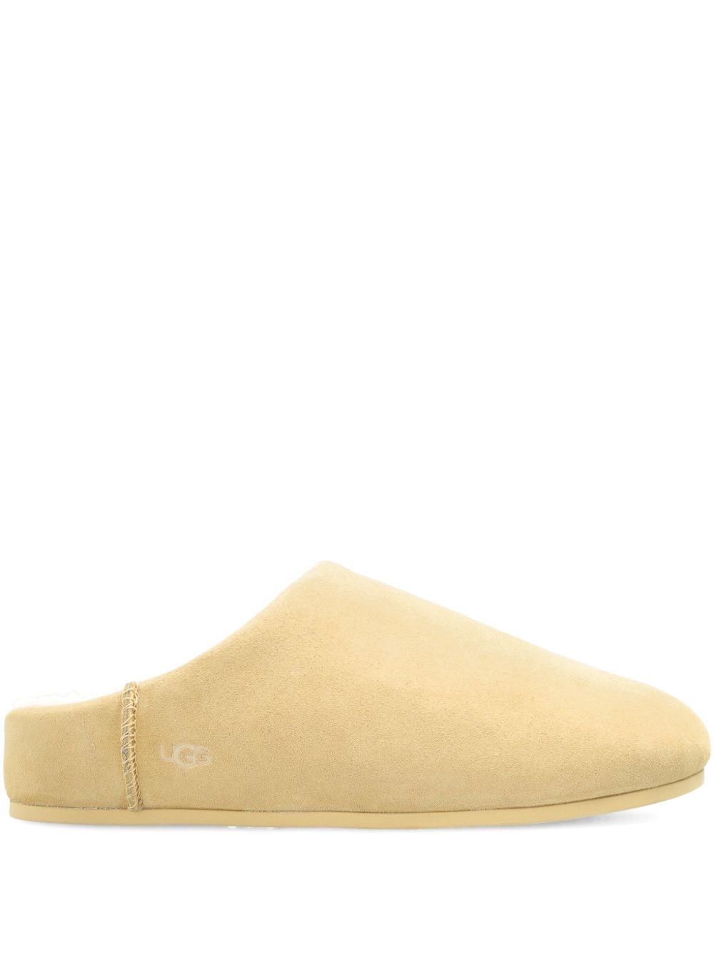 Ugg Australia Elea Sheepskin-Lined Suede Slip-On Slipper Beige